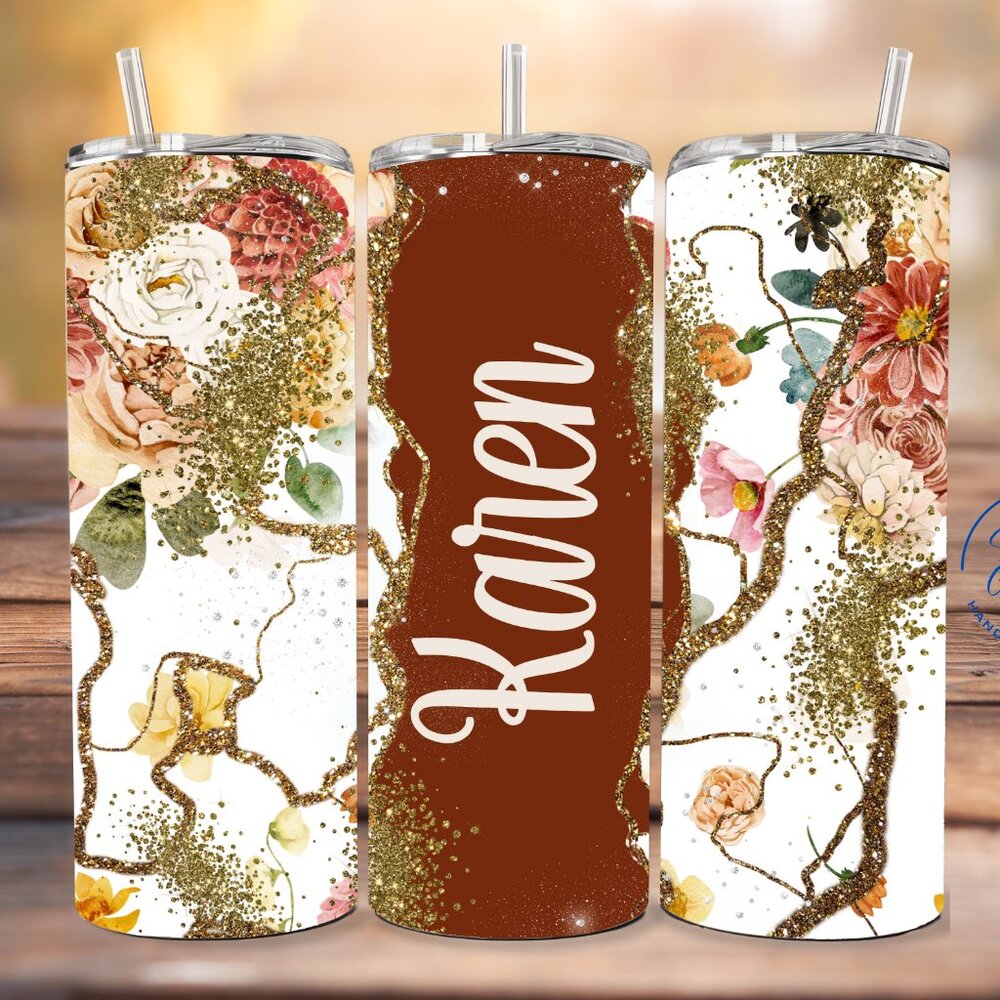Personalized Fall Tumbler, Custom Autumn Tumbler, Fall Coffee Tumbler
